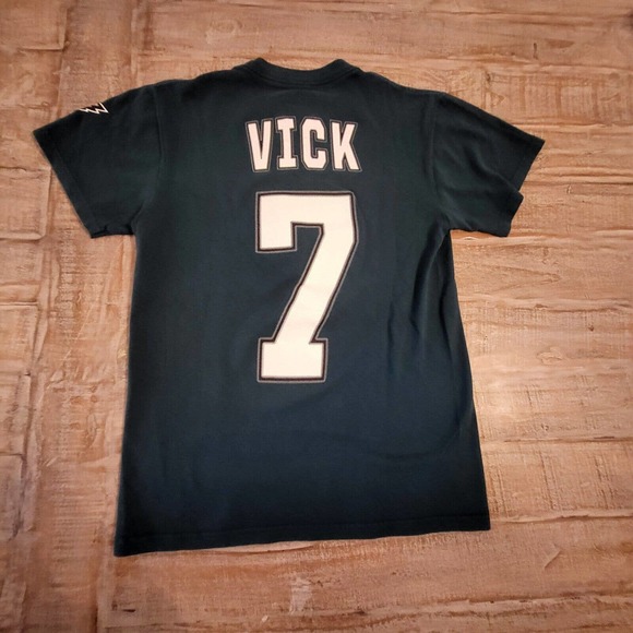 Team Apparel Philadelphia Eagles Michael Vick #7 NFL Jersey Shirt Green Men's S - Picture 5 of 6